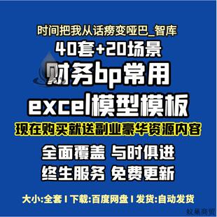 财务bp常用报表excel会计管理分析经营预测计划表格实践模型模板