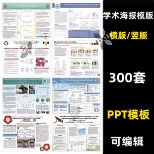 学术海报模版PPT模板英文Poster会议英文汇报学术报告A0A1A2A3A4