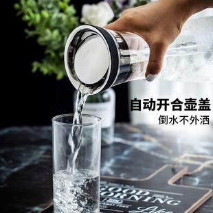 冷水壶凉水壶玻璃水壶耐热防炸耐高温家用大容量凉水杯果汁壶 日式