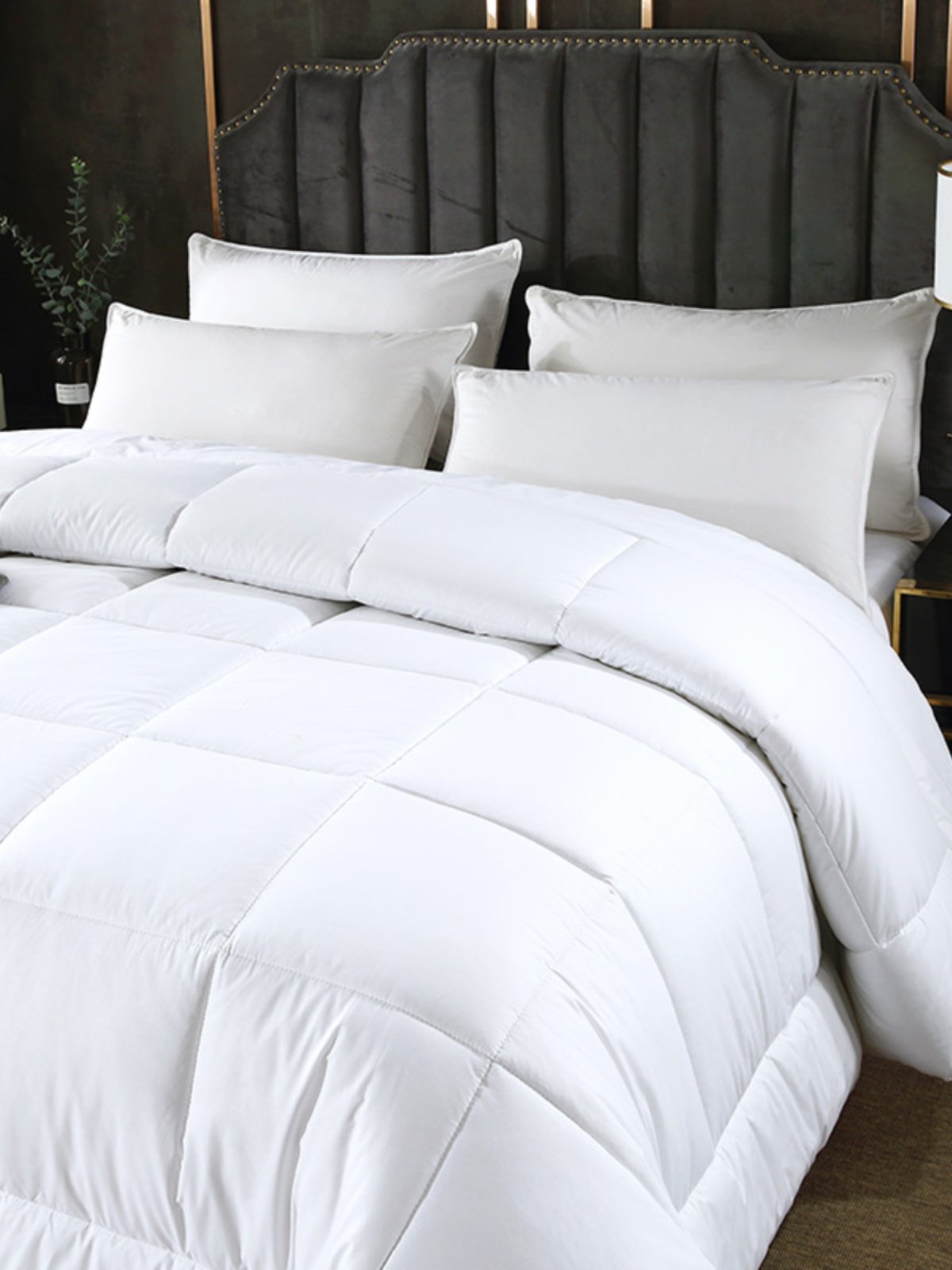 罗曼德宾馆酒店旅馆布草床上用品全棉防羽布被芯羽丝绒加厚被子褥