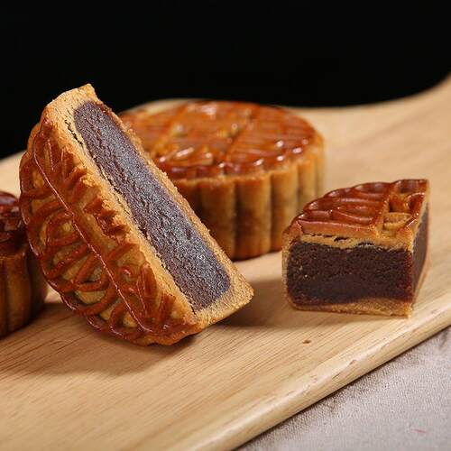 4个 中秋传统手工广式大月饼老式水果味豆沙月饼五仁散装零食