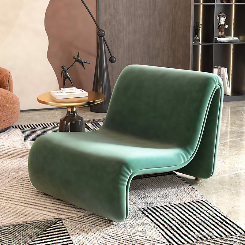 北欧现代单人沙发椅意式轻奢客厅阳台设计师个性创意异形休闲椅