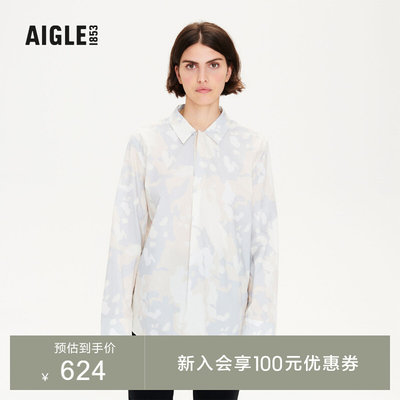 AIGLE艾高秋冬AIW22WSHI010女士户外休闲时尚舒适翻领长袖衬衫