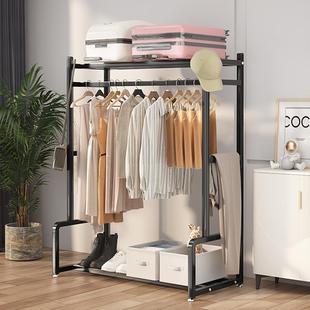 简易家用室内衣帽架晾衣架落地房间挂衣架子卧室衣服收纳架晒衣架