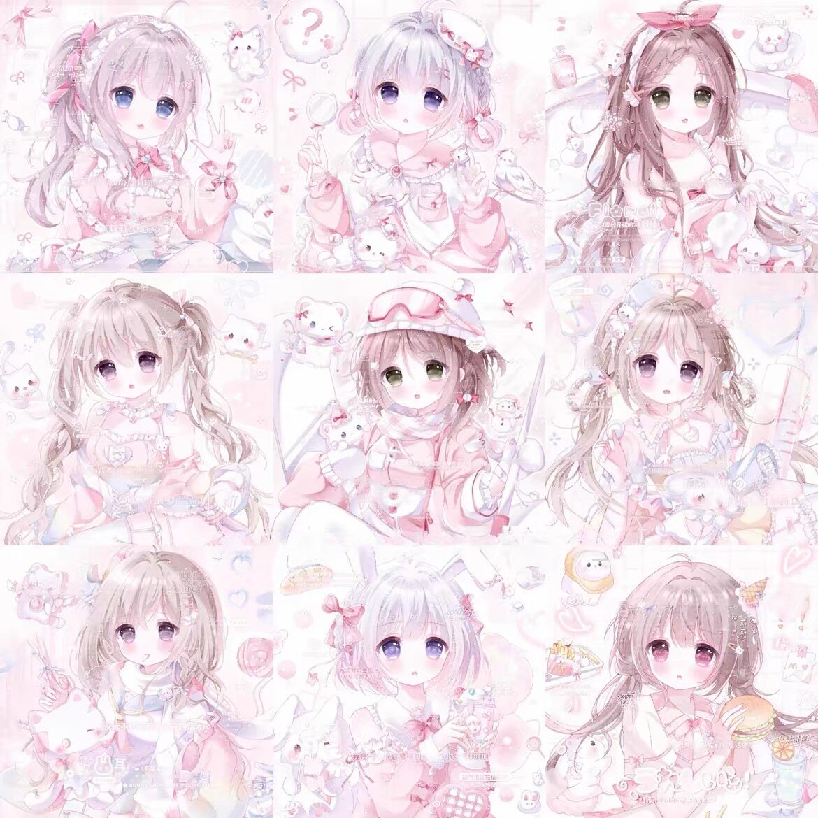 打包2000+张 流琴会专图包 女生动漫头像扭蛋原创圈 高清无水印