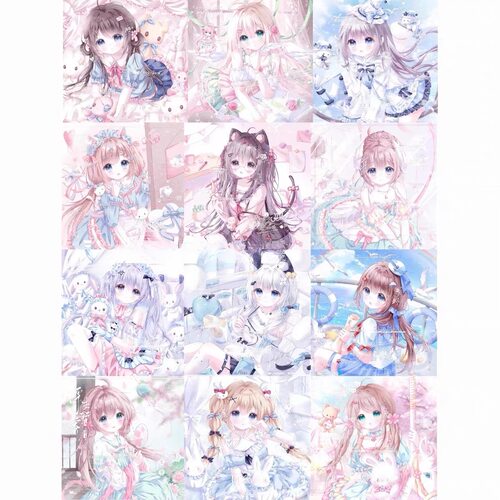 374张 林荔图包 女生动漫插画头像会专扭蛋原创圈直购高清无水印