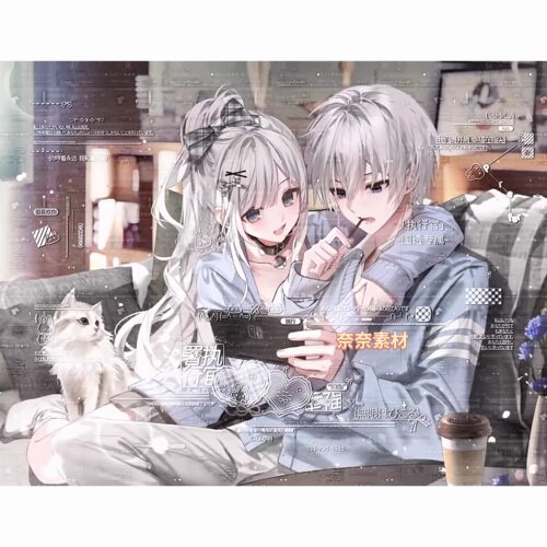 打包60张 执行官扭蛋25期 情侣插画头像原创圈直购高清无水印