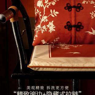 保暖办公防滑椅子垫家用沙发餐椅凳子垫 喜即花月新年毛绒坐垫冬季