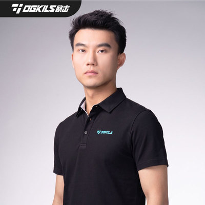 OGKILS欧击POLO衫纯色简约LOGO日常百搭办公通勤吸湿排汗