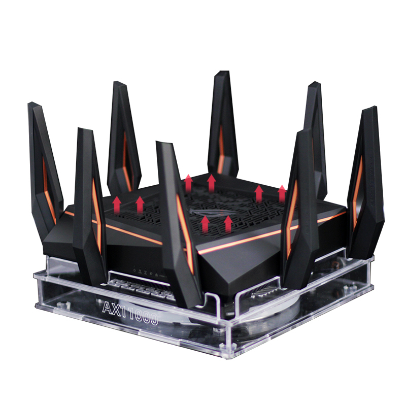 华硕GT-AX11000路由器t散热器AC5300路由散热架风扇底座静音可调