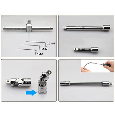 108pcs Socket Ratcheqt Car Repair Tool Wrench Set Head Ratch