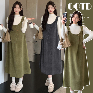 孕妇装连衣裙2026春装新款套装外穿洋气减龄穿搭高级感孕期两件套