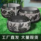 石雕柱墩石 基石柱脚空心柱础柱顶石圆石墩子大理石 青石柱子底座