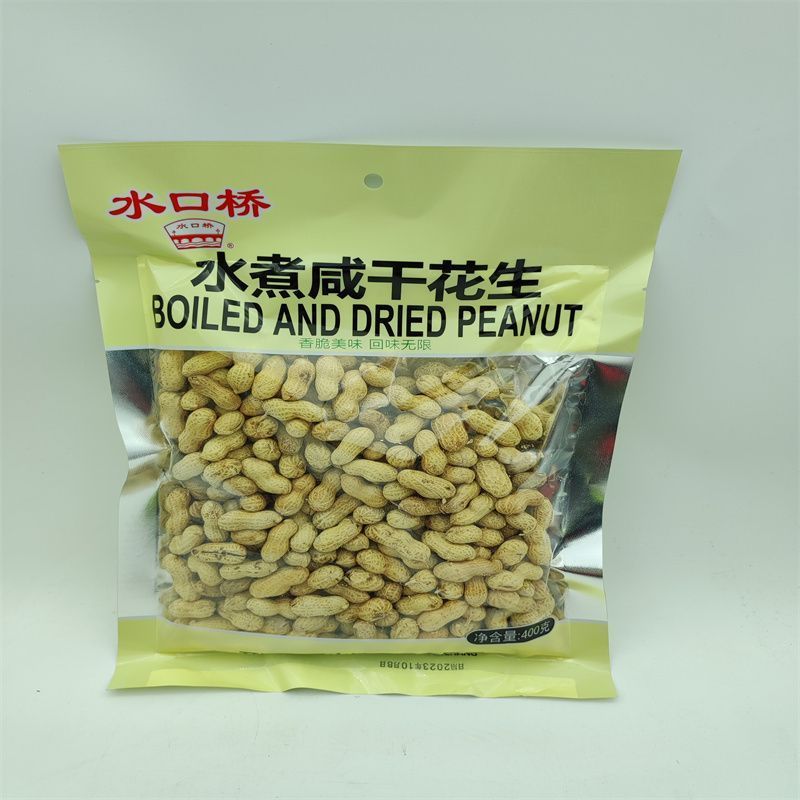水口桥 水煮咸干花生 咸味花生 下酒花生 带壳花生 酒吧花生400克