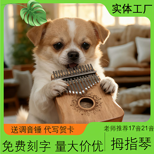 复古21音西洋乐器小型随身乐器17音拇指琴手指琴古风箱式拇指琴