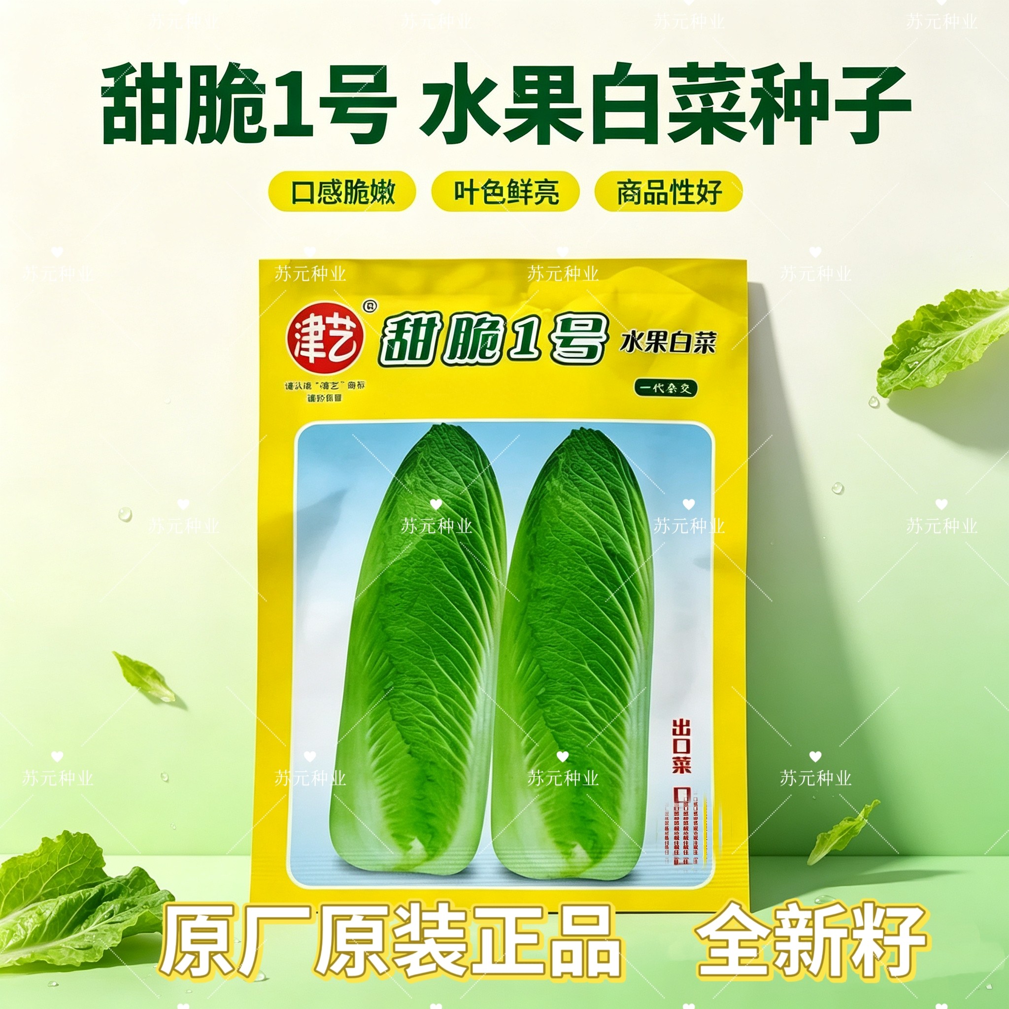 津艺甜脆1号水果白菜种子杂交直筒高型清甜秋季蔬菜瓜果种籽高产