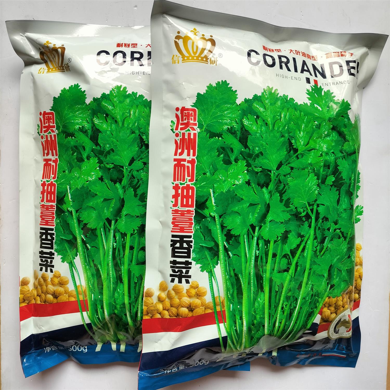 澳洲耐抽苔香菜种子脆嫩纤维少大叶芫荽种籽春夏秋季播蔬菜种孑
