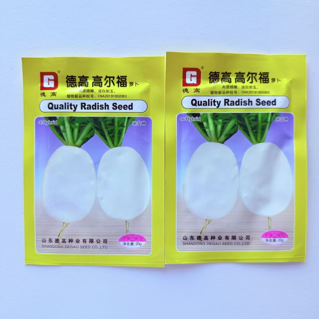高尔福丽雪白萝卜种籽高产花叶近球形薄皮白皮白肉水晶萝卜种