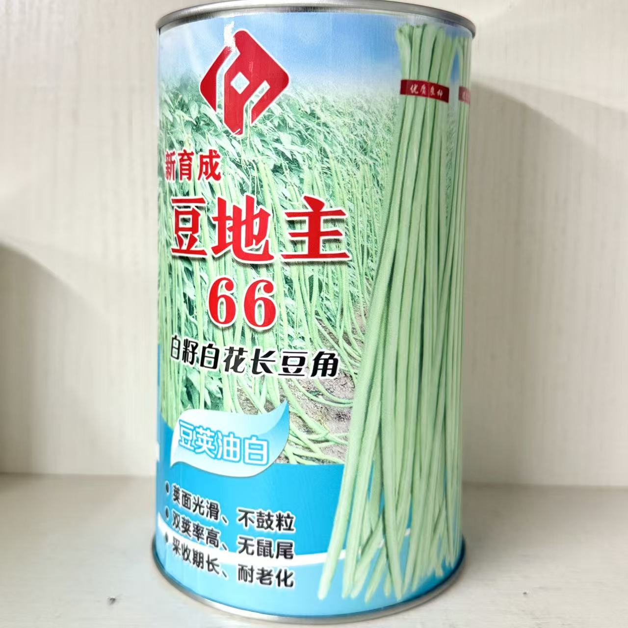 豆地主66油白长豆角种子耐热好白籽白花豇豆无鼠尾双荚率高甜豆角