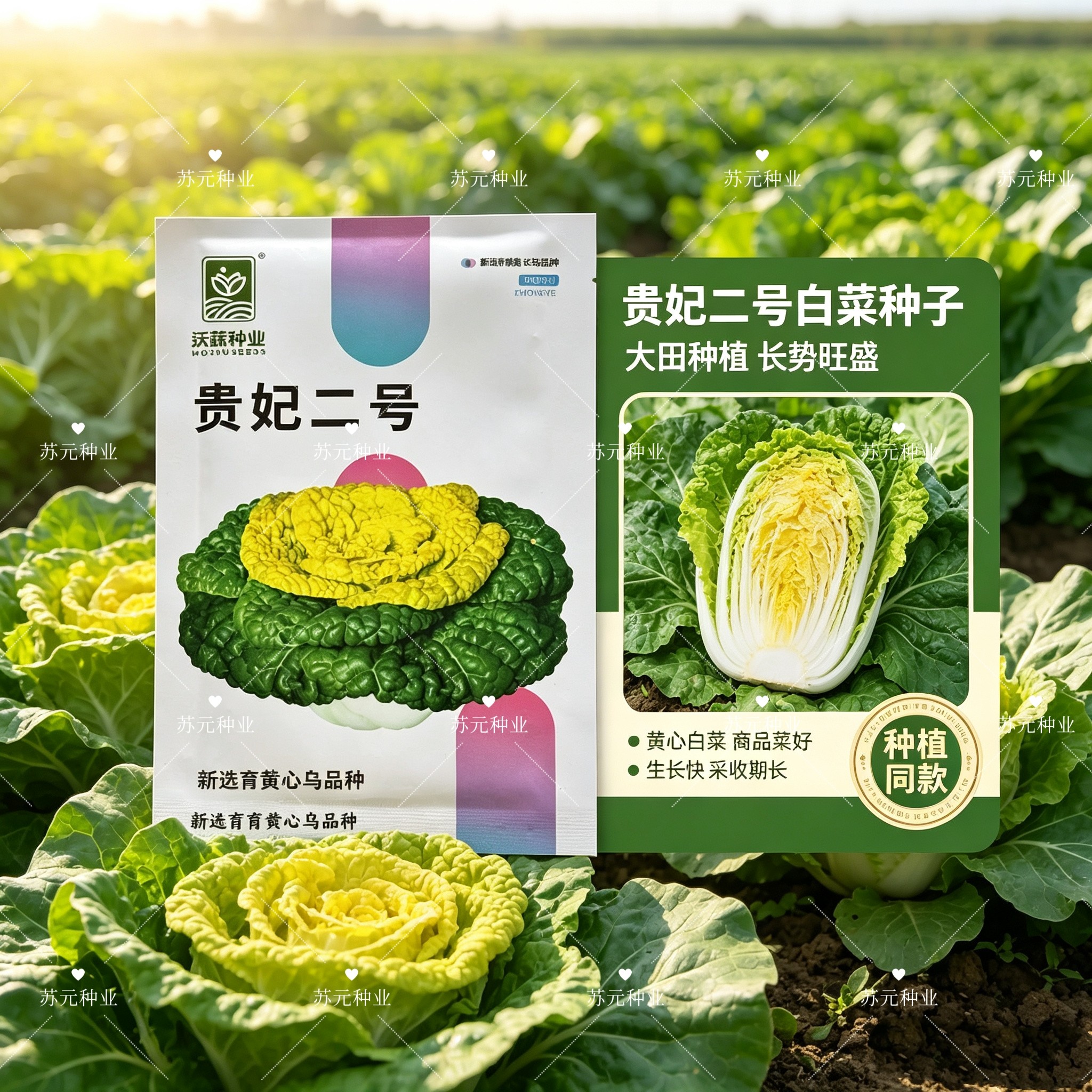 贵妃二号黄心乌塌菜种子养心菜菊花菜高钙保健耐寒四季播蔬菜种籽
