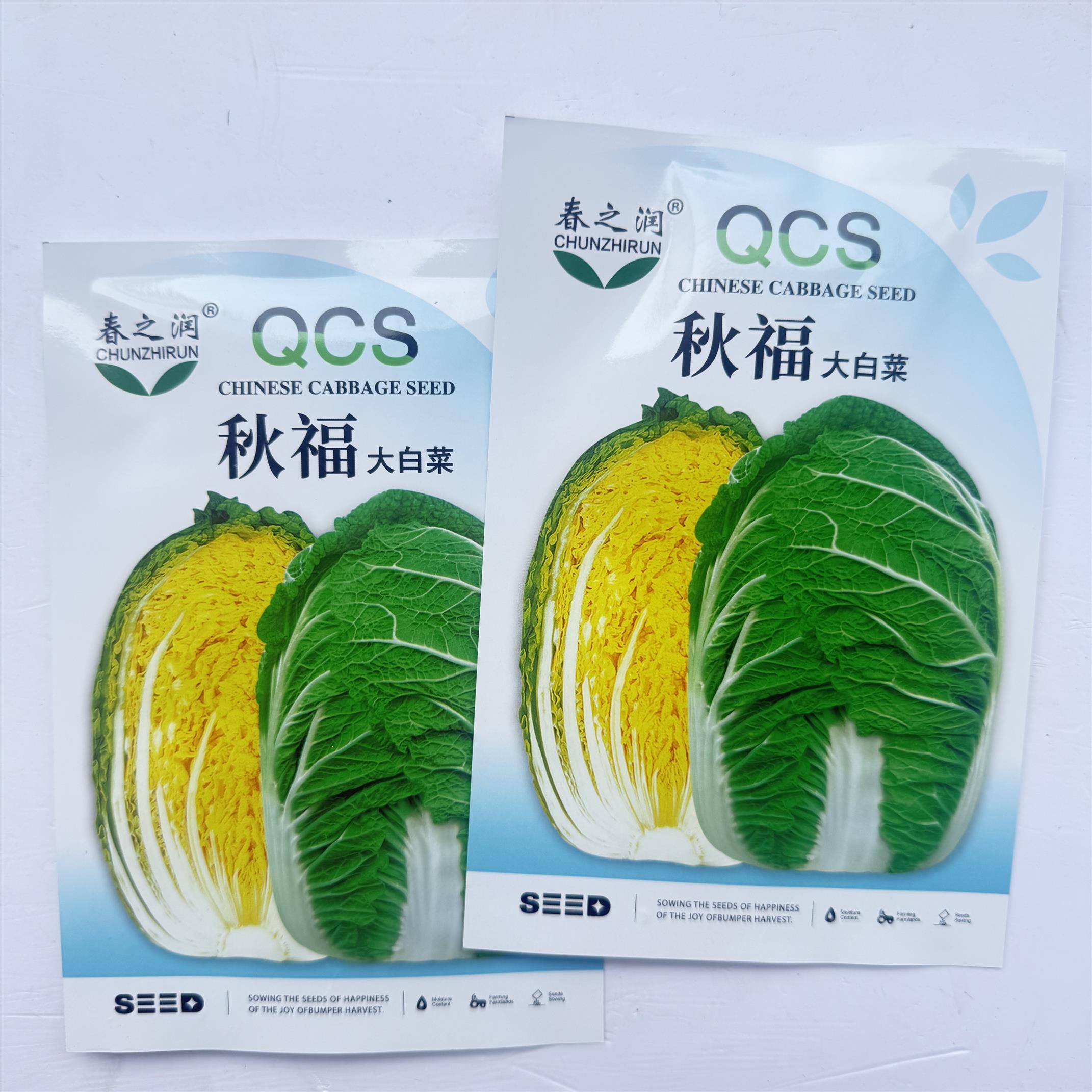 春之润秋福大白菜种子早熟黄心大白菜结球半叠抱秋播蔬菜种子高产
