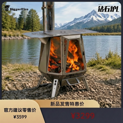 比格之火钻石L不锈钢柴火炉