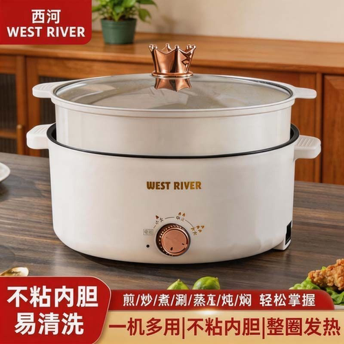 德国全自动电炒锅一体家用电煮锅学生宿舍电炒锅煎炒电火锅电饭煲