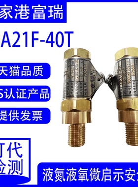 张家港富瑞阀门DA21F-40T DA08全铜储罐液氧液氮弹簧式低温安全阀