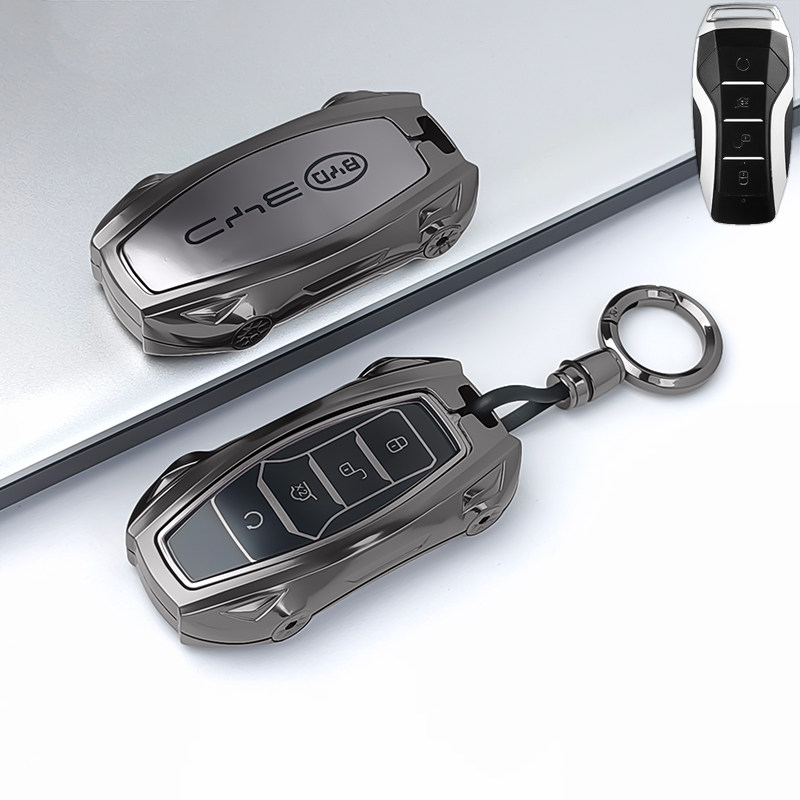 适用比亚迪钥匙套宋秦元PLUS/海豚汉EV唐Pro海鸥e2驱逐舰05壳