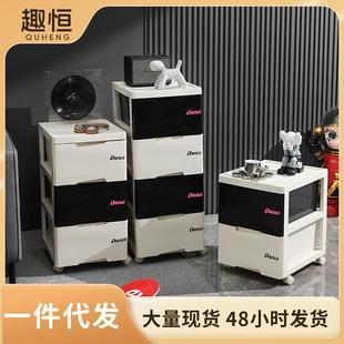 小推车家用客厅卧室床头置物架宿舍储物架落地可移动多层收纳柜子
