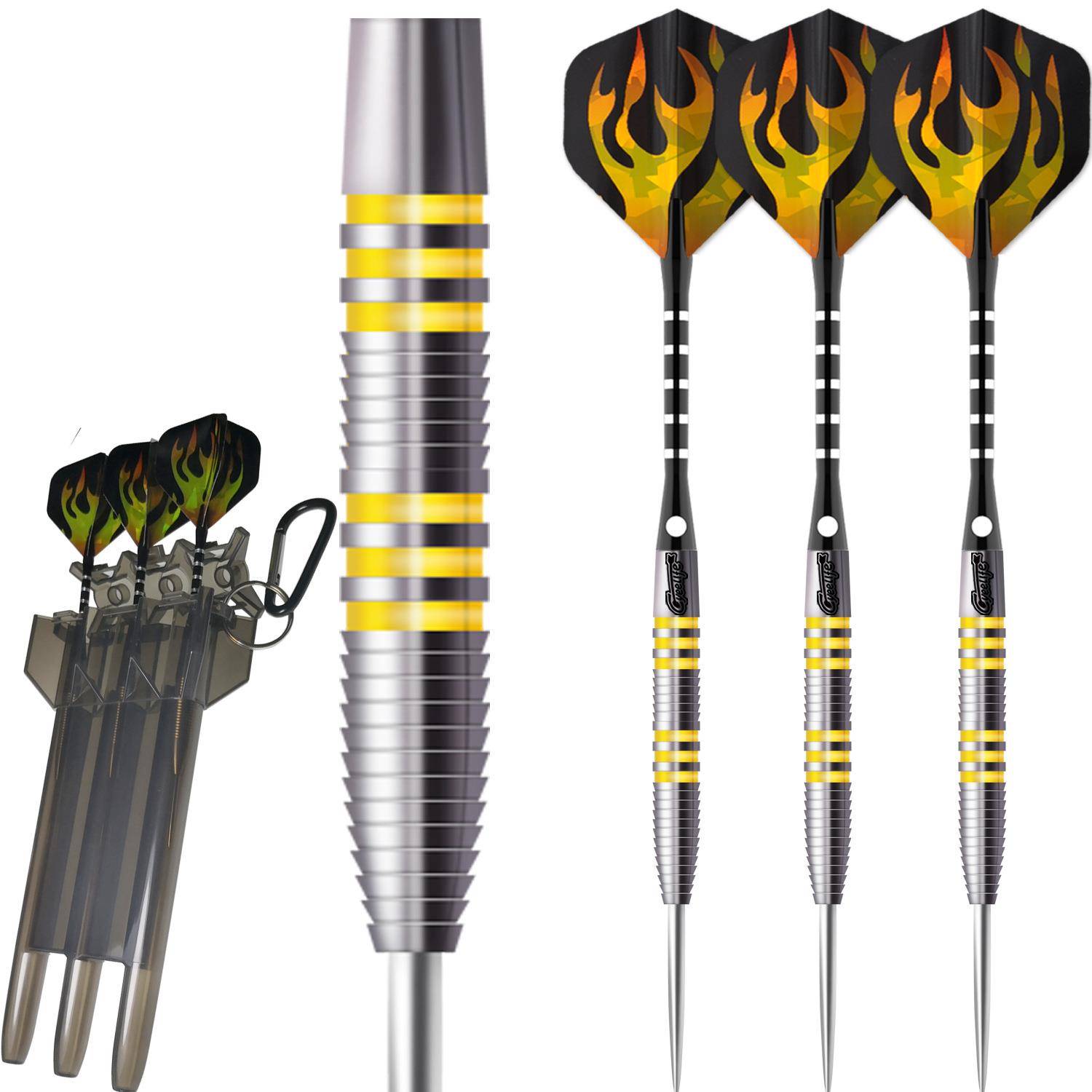 CyeeLife22g/24g克局部金色电镀2BA90%麻靶用钨钢飞镖比赛