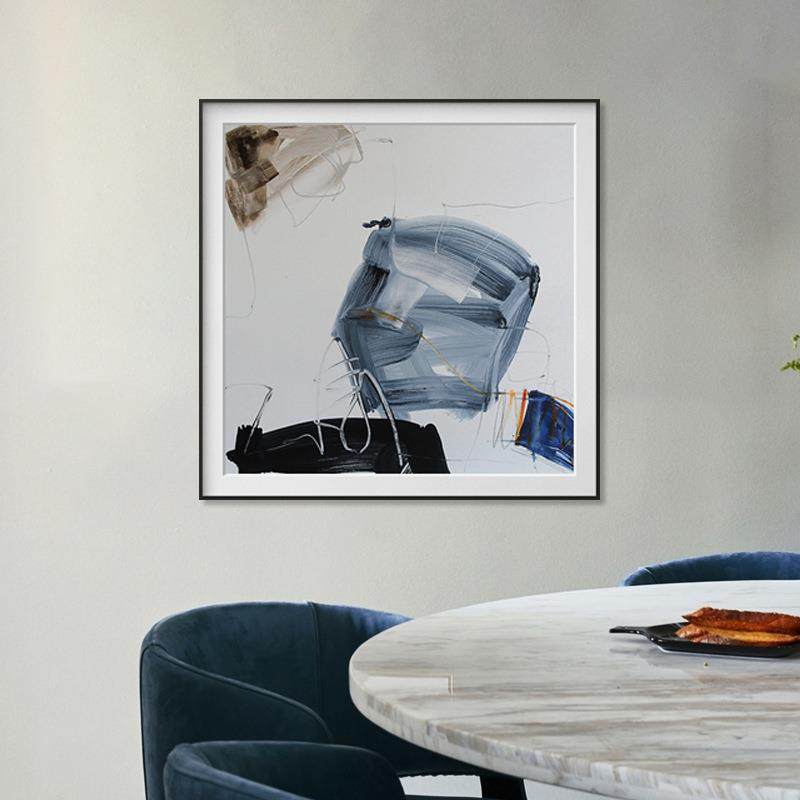 水墨现代简约餐厅装饰画客厅沙发壁画北欧方形轻奢风卧室玄关挂画,电子/电工,接线端子,淘宝优惠券,粉丝福利购,淘宝优惠卷