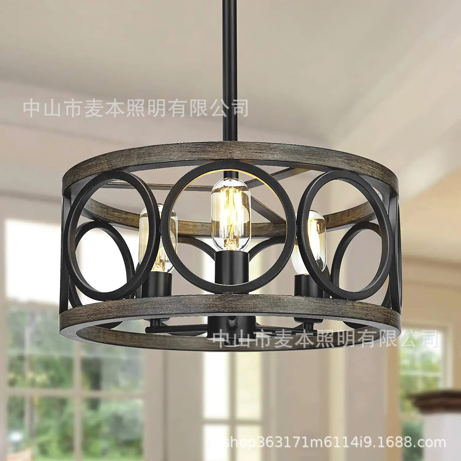 工厂直供铁艺吸顶灯美式复古卧室玄关餐厅灯具法式民宿饭厅半吊灯