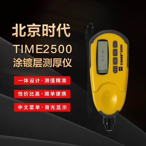 北京时代涂层测厚仪TIME2500/2510E/2501覆层磁性涡流铁铝漆膜仪