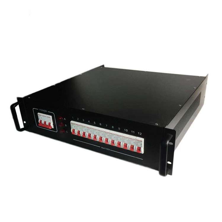 12路4KW电源直通箱数字硅箱灯光调光台AC380V供电12路电源箱设备