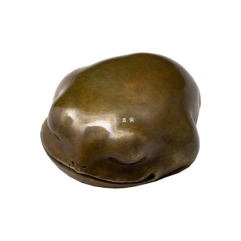 金蟾手把件男士随身把玩青铜工艺品解压斑铜蟾蜍茶宠车载饰品
