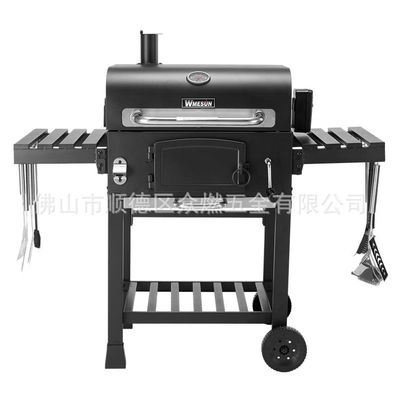 美式大号木炭烧烤炉 别墅家用烧烤架 铸铁烤网烧烤架子 BBQ烧烤
