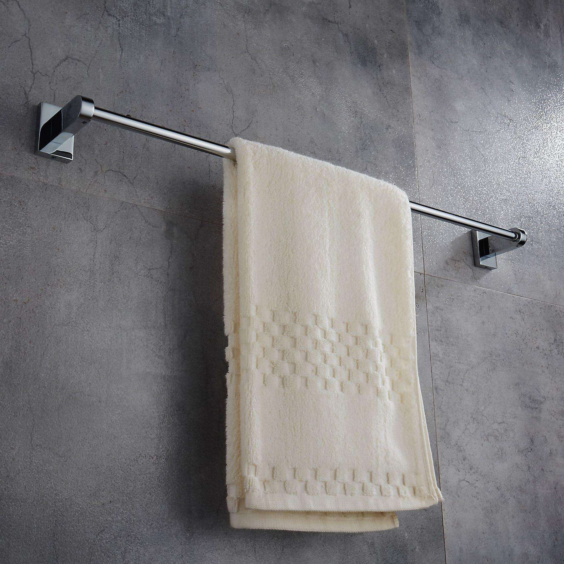 全铜镀铬单杆毛巾架 实心 现代简约高档时尚毛巾架 8724