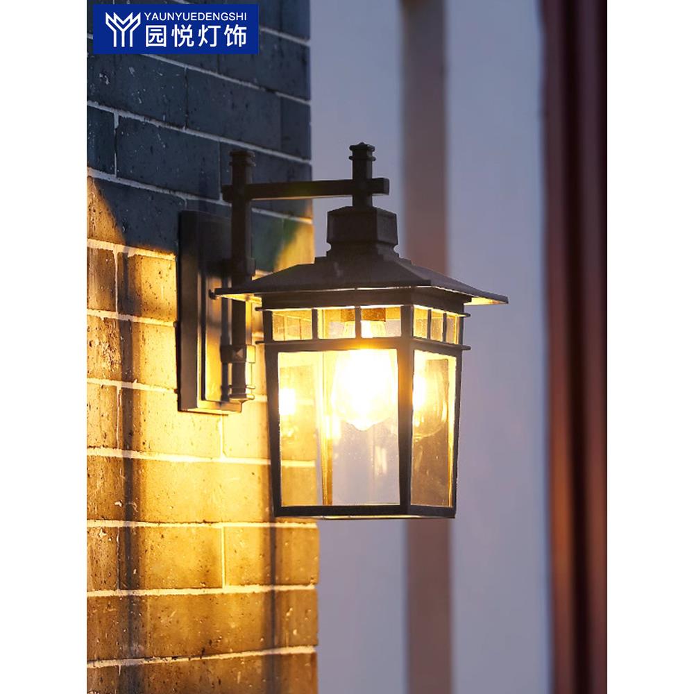 中式壁灯室外别墅庭院大门口复古户外防水露台走廊超亮外墙阳台灯