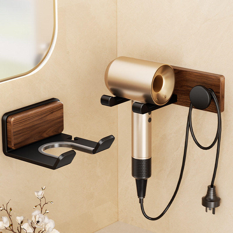 实木吹风机置物架卫生间风筒铝合金收纳架壁挂免打孔多层,家庭/个人清洁工具,吹风机置物架,淘宝优惠券,粉丝福利购,淘宝优惠卷