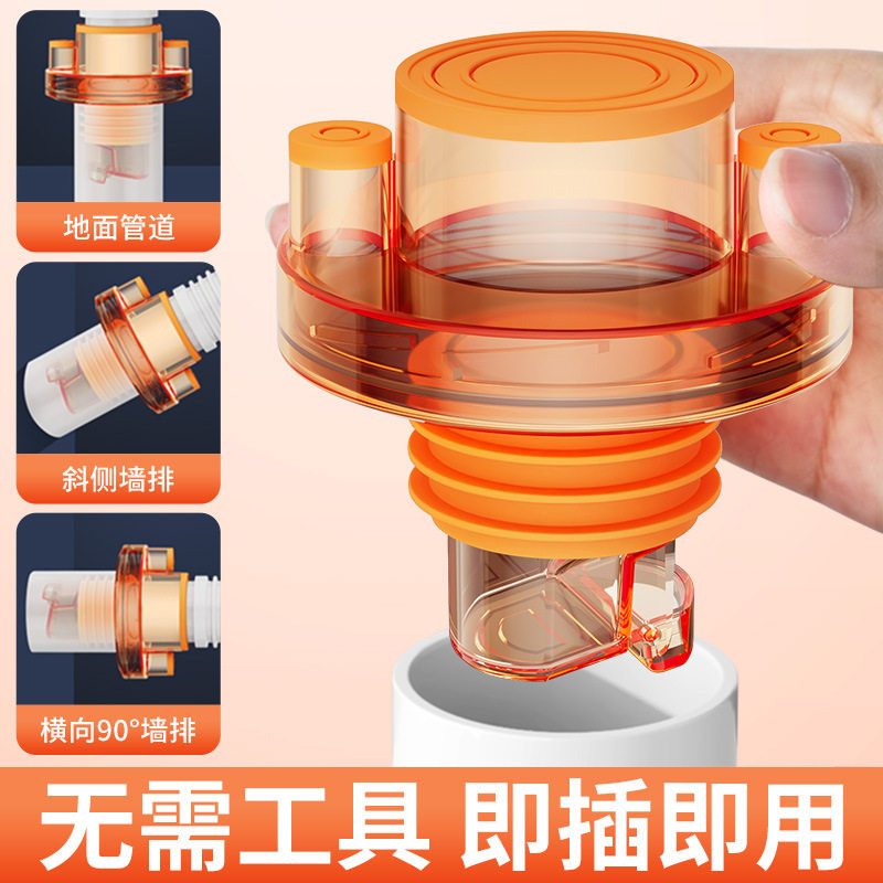 厨房三通下水管转接头