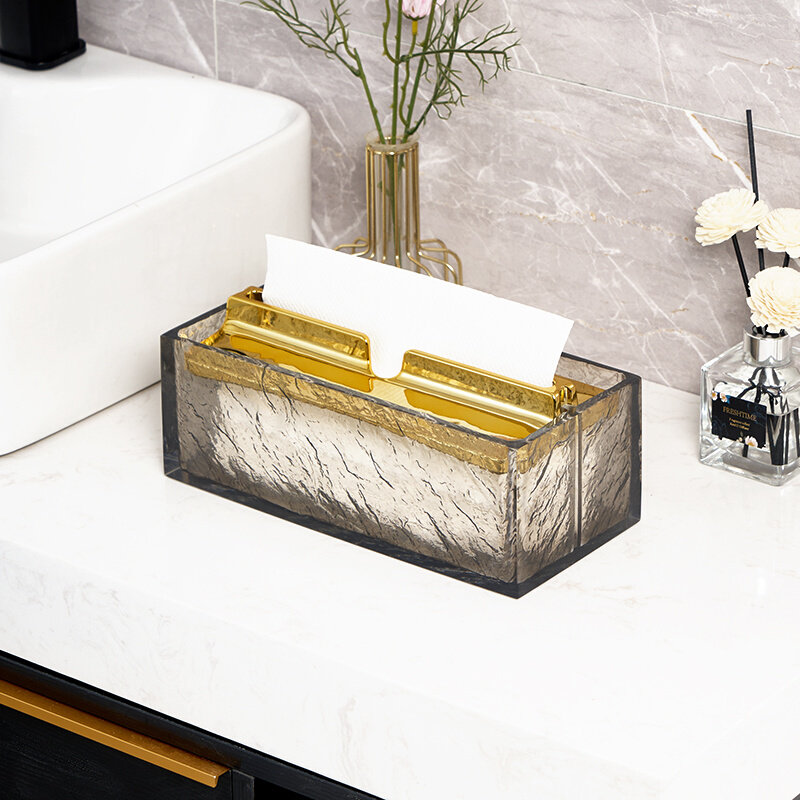 洗手台擦手纸巾盒台式擦手纸盒创意下沉式抽纸盒卫生间干手纸盒