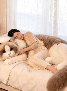 仿真布偶猫玩偶女生睡觉长条抱枕