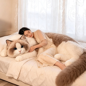 仿真布偶猫玩偶女生睡觉长条抱枕
