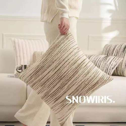 简约条纹高级感抱枕套客厅沙发靠背飘窗床上靠垫靠枕样板间软装