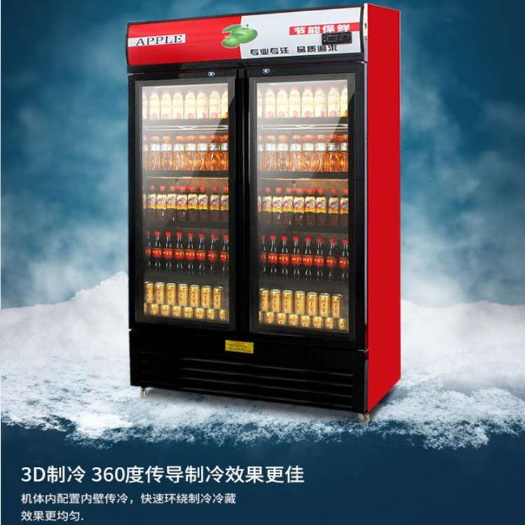 圣凯商用冰箱饮料冷藏展示柜啤酒保鲜超市便利店冷柜三门立式冰柜