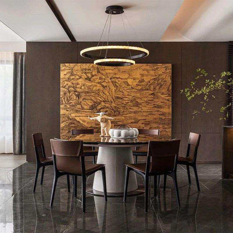 现代简约意式轻奢餐厅装饰画民宿酒店别墅高端大气艺术感玄关挂画