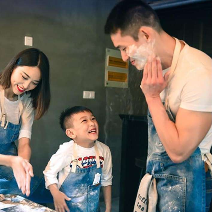 厨房围裙韩版做饭围腰家用时尚条纹防油防污背心式成人工作