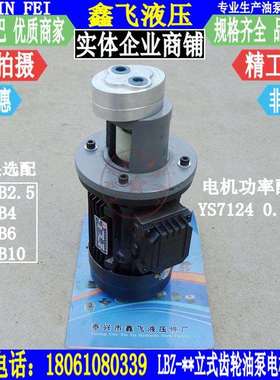 LBZ型立式齿轮油泵电机组装置 YS7134 0.55KW YS7124 0.37KW