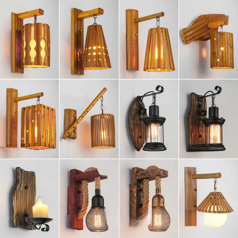 日式竹编壁灯卧室床头原木色实木美式田园墙壁灯过道走廊楼梯,鲜花速递/花卉仿真/绿植园艺,割草机/草坪机,淘宝优惠券,粉丝福利购,淘宝优惠卷